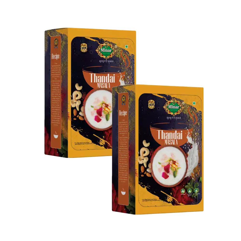 Minar 100% Natural Thandai Masala Powder 200g (Pack of 2-100g x 2)