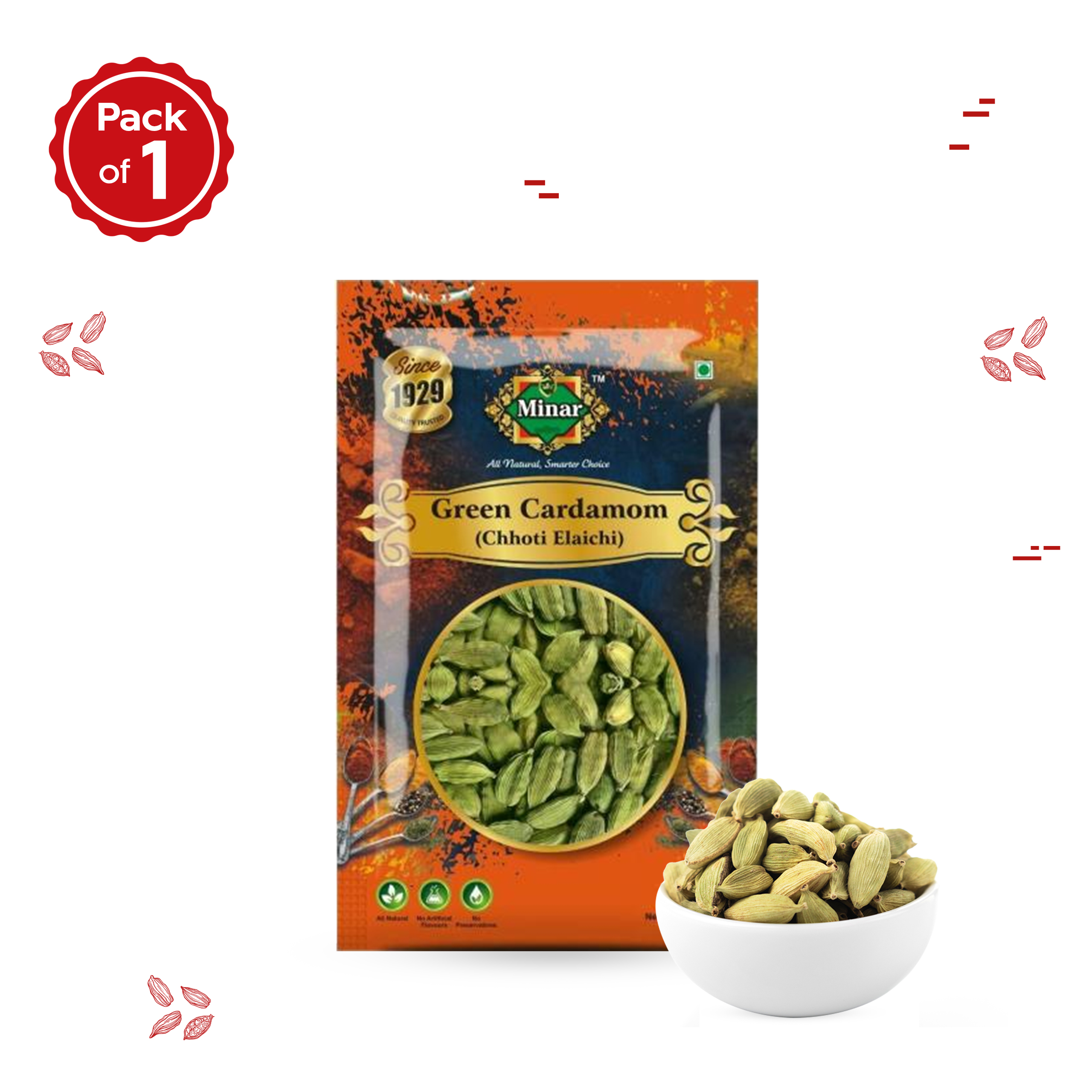 Minar Green cardamom ( 1kg ) pc1